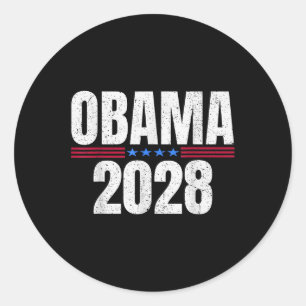 Adesivo Redondo Barack Obama Para O Presidente 2028 Obama 2028