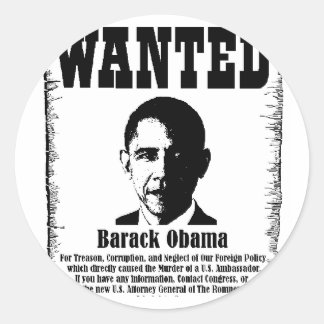 Adesivo Redondo Barack Obama queria Poster