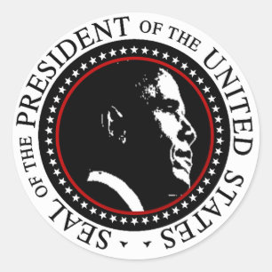 Adesivo Redondo Barack Obama Seal