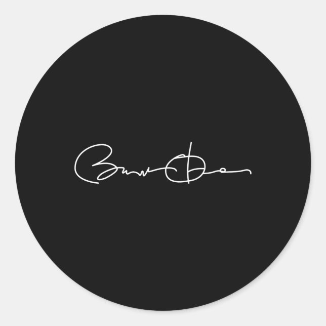 Adesivo Redondo Barack Obama Signature (Frente)