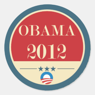 Adesivo Redondo Barack Obama Votação 2012