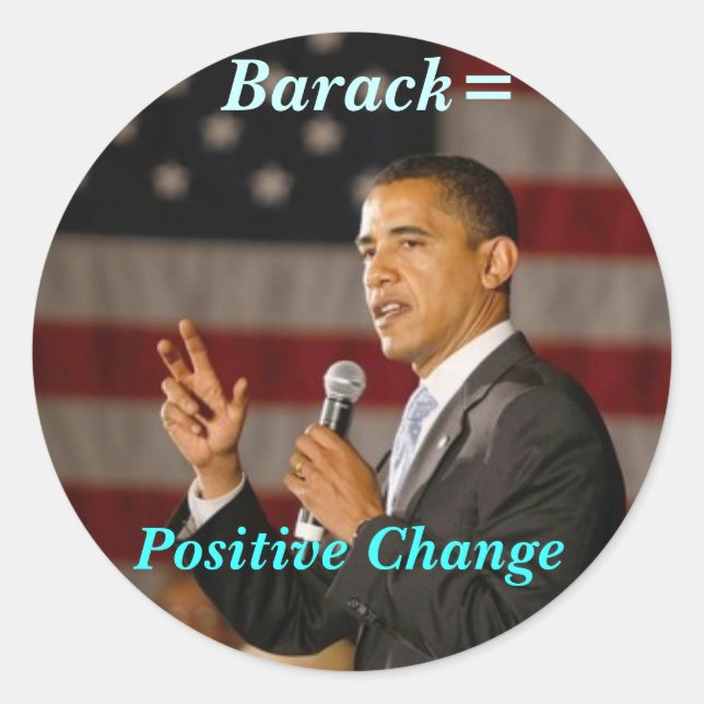Adesivo Redondo Barack = Vinheta positiva (Frente)