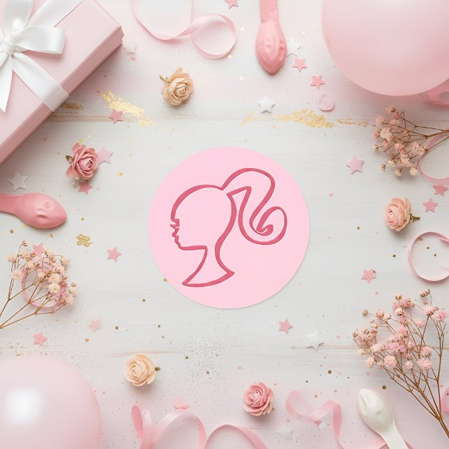 Adesivo Redondo Barb Sticker (Criador carregado)