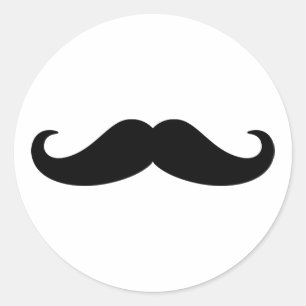 Adesivo Redondo Barba de bigode