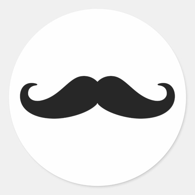 Adesivo Redondo Barba de bigode (Frente)