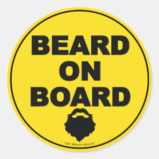 Adesivo Redondo Barba no Conselho Sticker