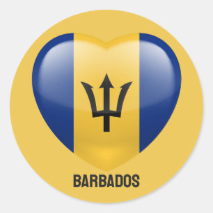 Adesivo Redondo Barbados Love