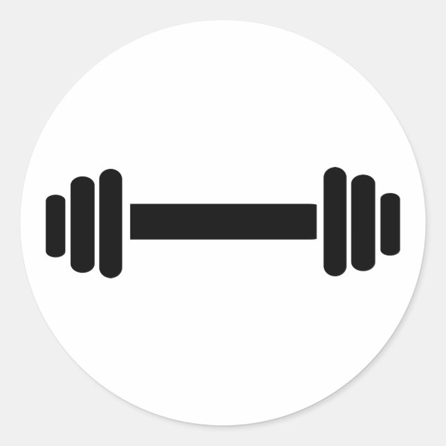 Adesivo Redondo Barbell - Bodybuilding (Frente)