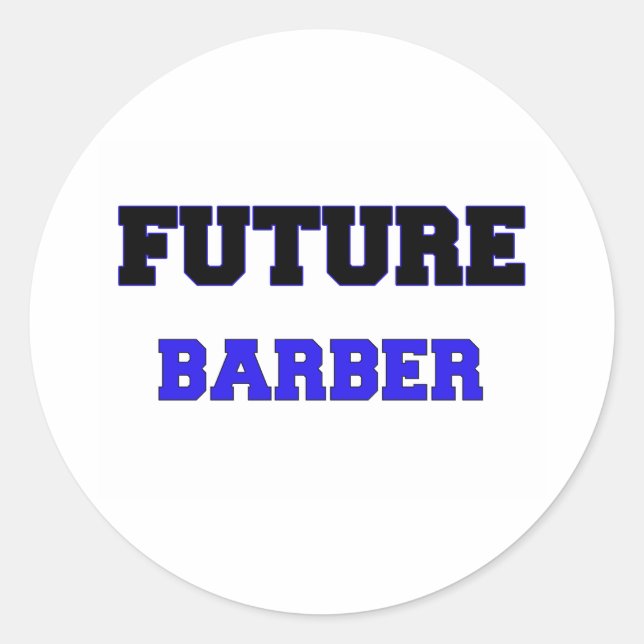 Adesivo Redondo Barber Futuro (Frente)
