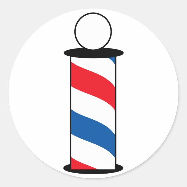 Adesivo Redondo Barber Pole (Frente)