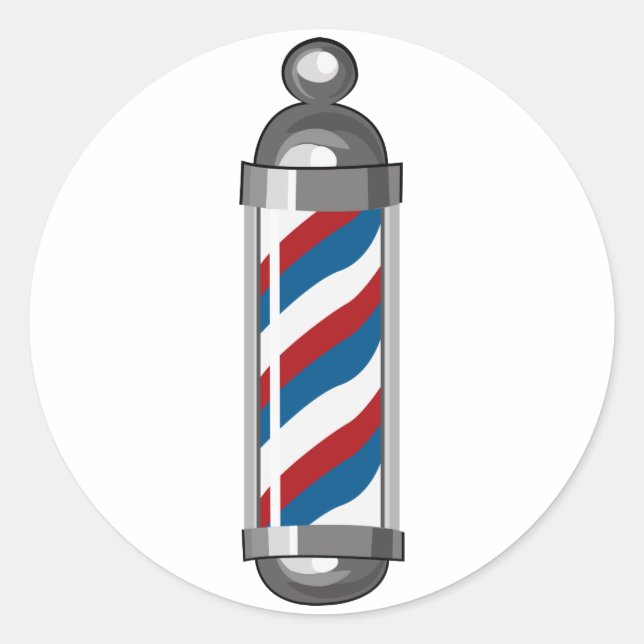 Adesivo Redondo Barber Pole (Frente)
