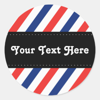 Adesivo Redondo Barber Stripes