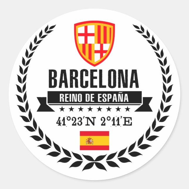 Adesivo Redondo Barcelona (Frente)