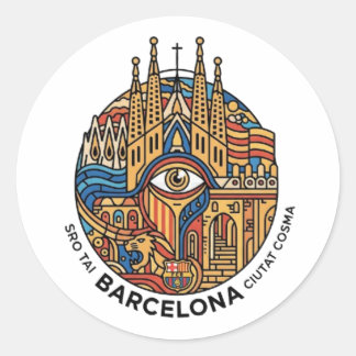 ADESIVO REDONDO BARCELONA