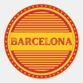 Adesivo Redondo Barcelona City Pride Emblem – Spanish Identity