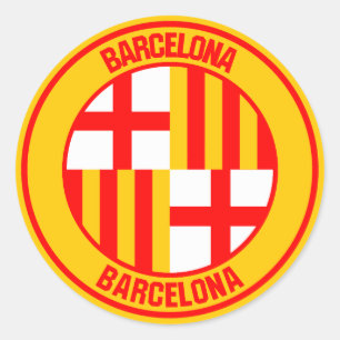 Adesivo Redondo Barcelona Round Emblem