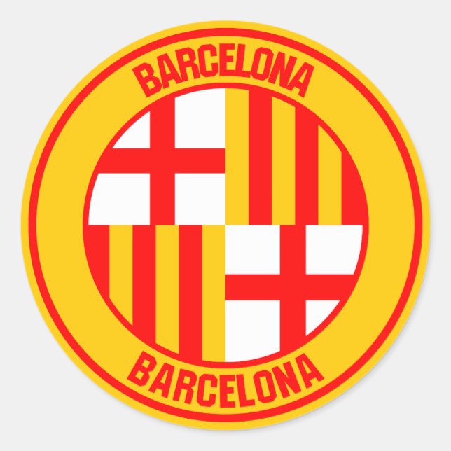 Adesivo Redondo Barcelona Round Emblem (Frente)