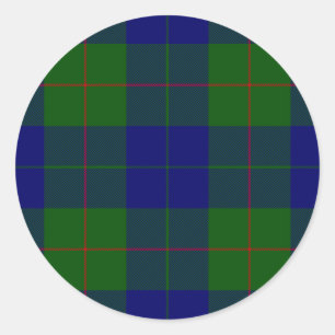 Adesivo Redondo Barclay xadrez azul verde tartan