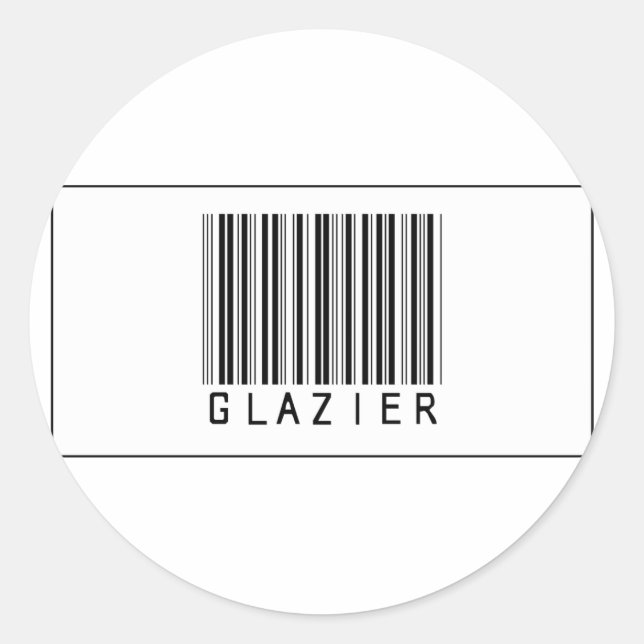 Adesivo Redondo Barcode Glazier (Frente)