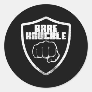 Adesivo Redondo Bare Knuckle Fighter Fighting Boxnuckle