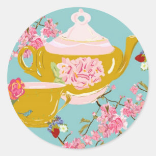 Adesivo Redondo Bari J. Tea Party Stickers
