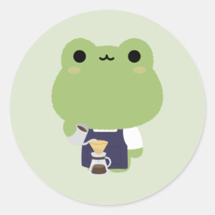 Adesivo Redondo Barista Sapo Fofo