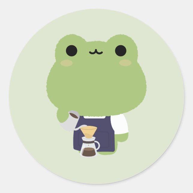 Adesivo Redondo Barista Sapo Fofo (Frente)