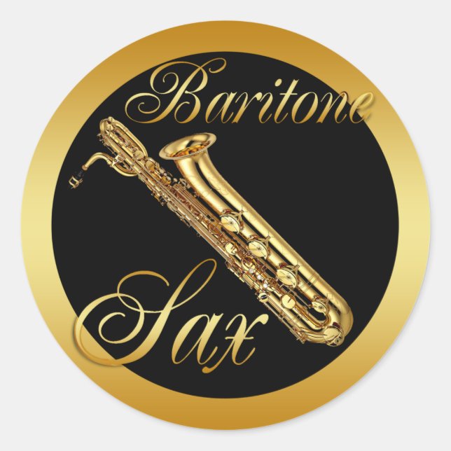 ADESIVO REDONDO BARITONA SAXOPHONE (Frente)