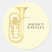 Baritone Musical Banda Professora Oval Sticker