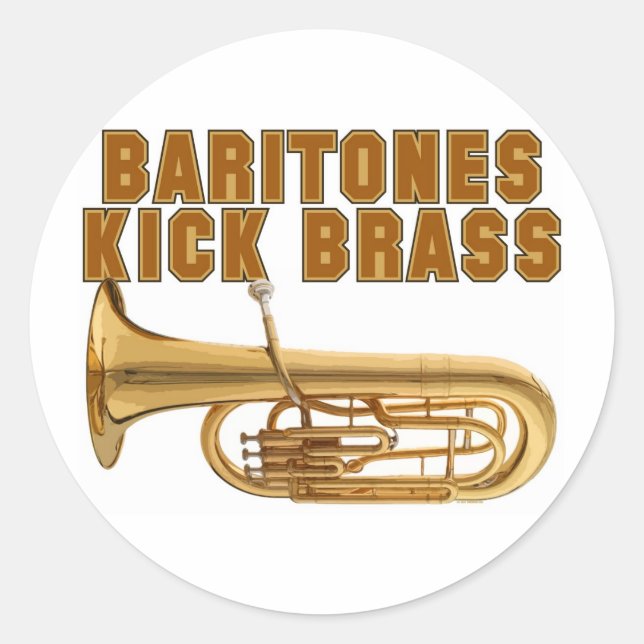 Adesivo Redondo Baritones Kick Brass (Frente)