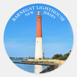 Adesivo Redondo Barnegat Lighthouse, New Jersey Round Stickers