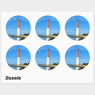 Adesivo Redondo Barnegat Lighthouse, New Jersey Round Stickers