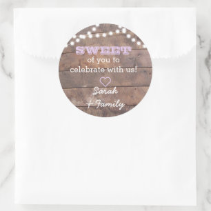 Adesivo Redondo Barnwood Lights Lilac Sweat Bag Sticker