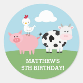 Adesivo Redondo Barnyard Bash