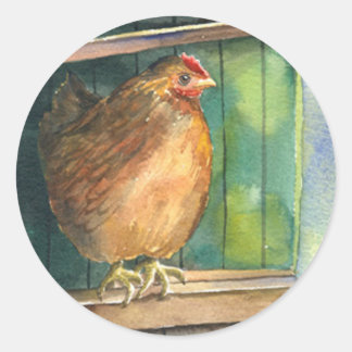 Adesivo Redondo Barnyard Chicken