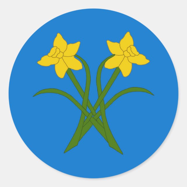 Adesivo Redondo Barônia de Blatha, Crachá de Oir Populace (Frente)