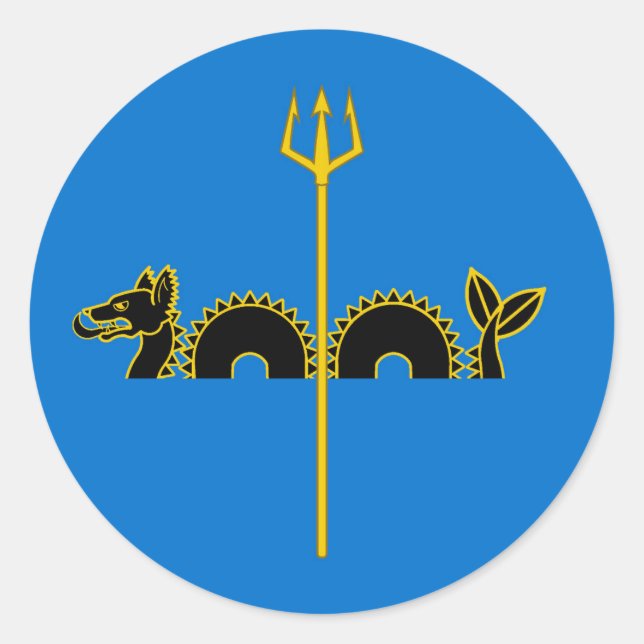 Adesivo Redondo Barônia de Crachá da Populace Calafia (Frente)