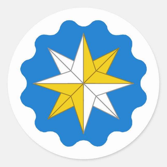 Adesivo Redondo Barônia de Crachá da Populace Forte (Frente)