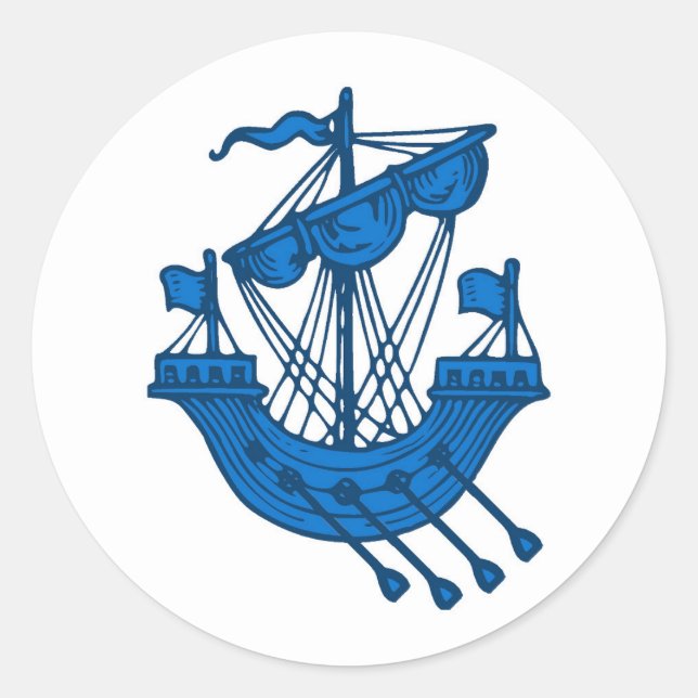 Adesivo Redondo Barônia de Crachá da Populace Ildhafn (Frente)