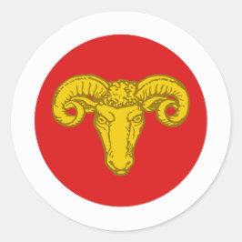 Adesivo Redondo Barônia de Crachá da Populace Ramshaven