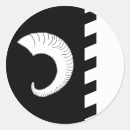 Adesivo Redondo Barônia de Crachá de Bordermarch Populace