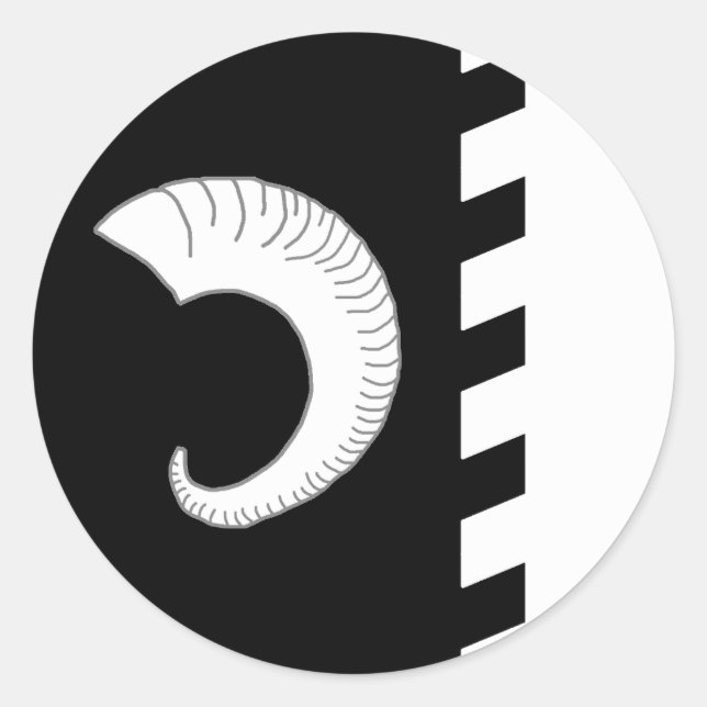 Adesivo Redondo Barônia de Crachá de Bordermarch Populace (Frente)