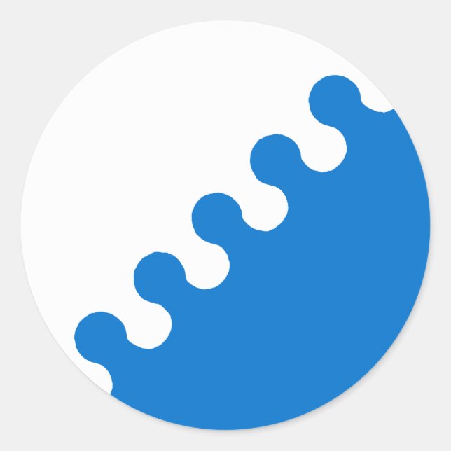 Adesivo Redondo Barônia de Crachá Populacional de Cleftlands (Frente)