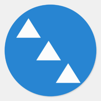 Adesivo Redondo Barônia de Crachá Populacional de Três Montanhas