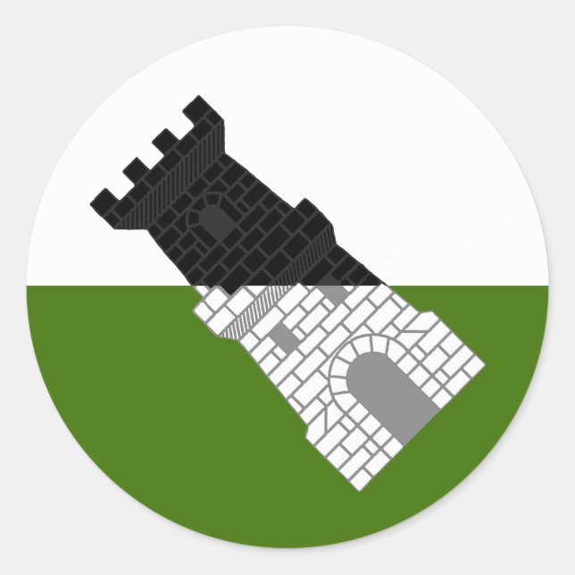 Adesivo Redondo Baronia de Settmour Swamp Populace Crachá Classic  (Frente)