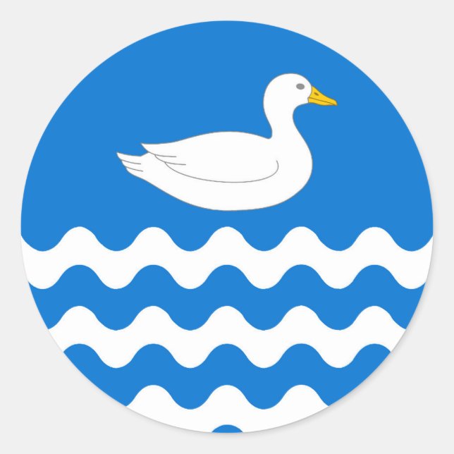 Adesivo Redondo Baronia de Um Crachá da População de Dubhaigeainn (Frente)