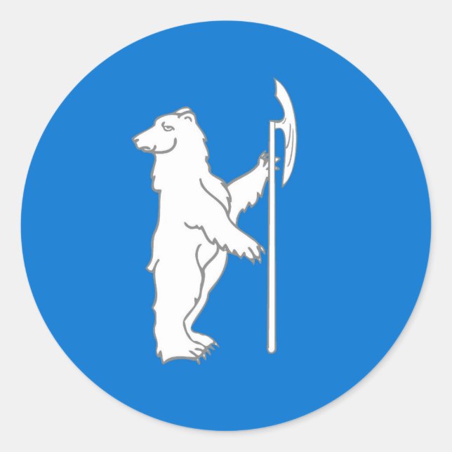 Adesivo Redondo Baronia do Crachá de Bjornsborg Populace (Frente)