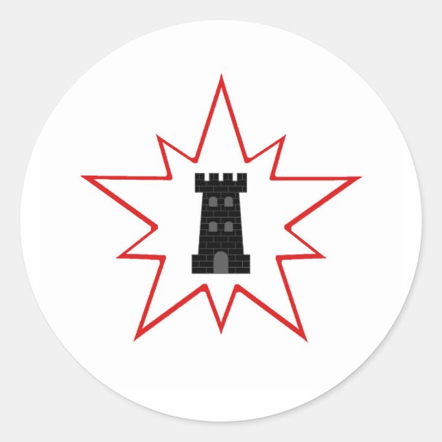 Adesivo Redondo Baronia do Crachá de NorthKeep Populace (Frente)