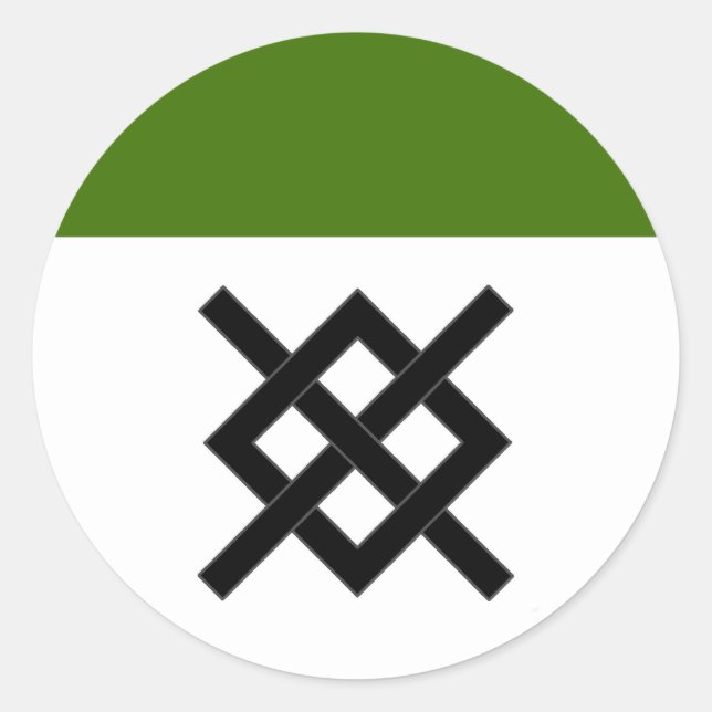 Adesivo Redondo Baronia do Crachá Populace de Altavia (Frente)