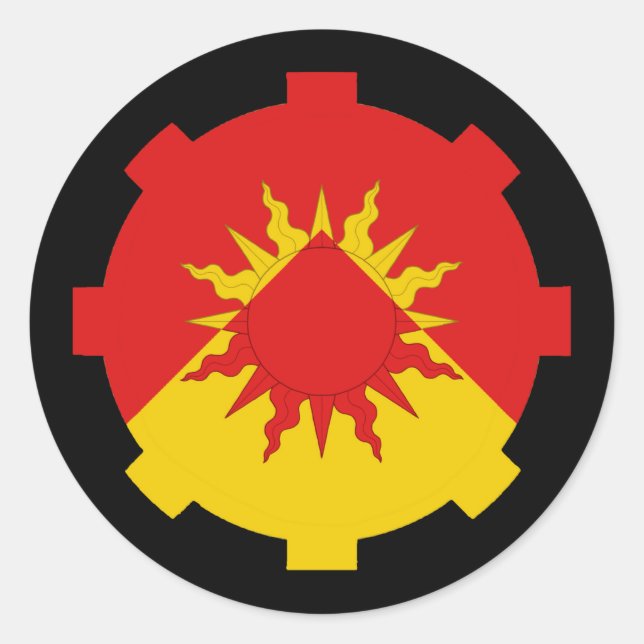 Adesivo Redondo Baronia do Crachá Vulcanfeldt Populace (Frente)